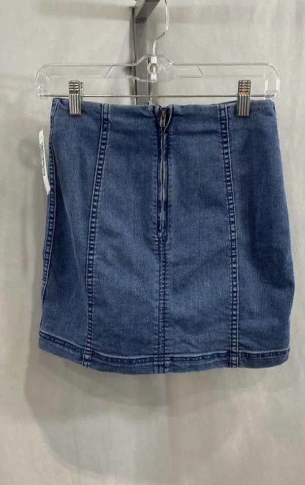 Free People Modern Femme Seamed Denim Mini Skirt - Image 2
