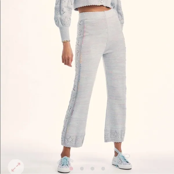 LoveShackFancy Toro Knit‎ Pants- Pastel Rainbow - Image 3