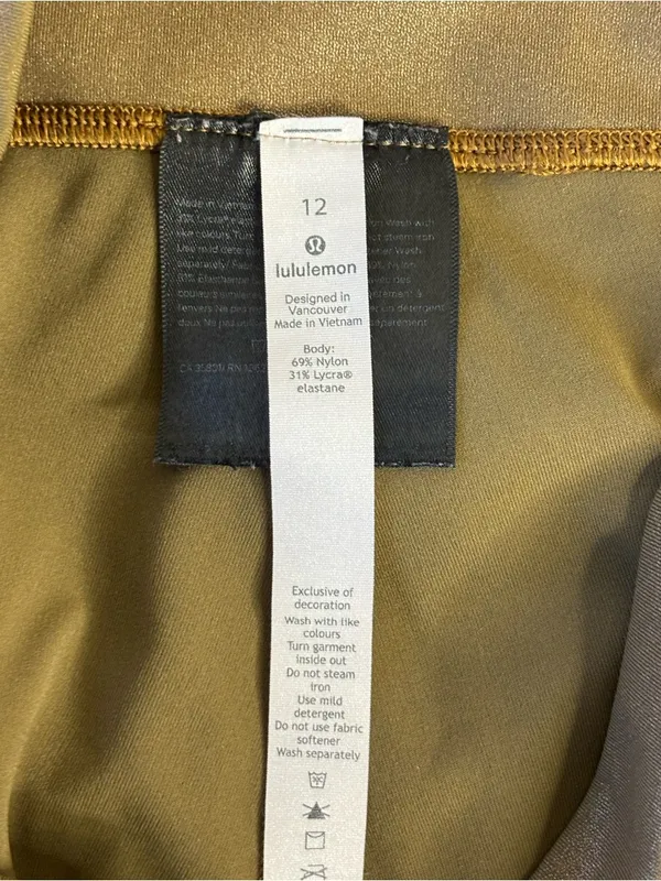 Lululemon Wunder Under High-Rise Tight Foil 28" Matte Copper Foil size 12 - Image 4