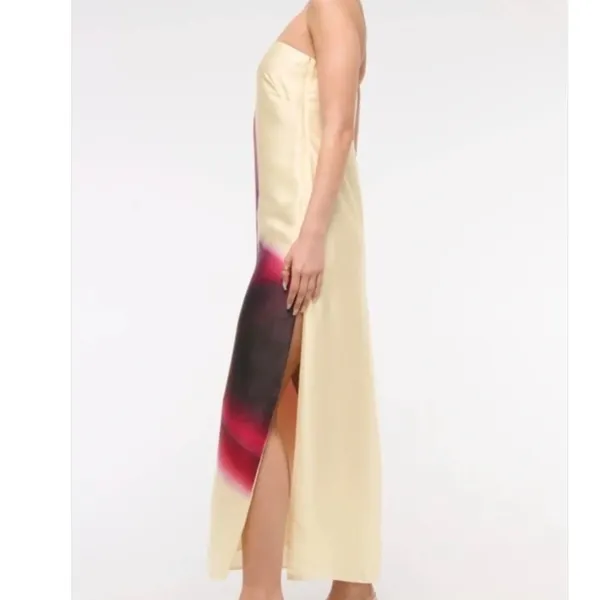 Abercrombie & Fitch Julia Hibiscus Flower Cream Midi Dress NWT Size M - Image 2