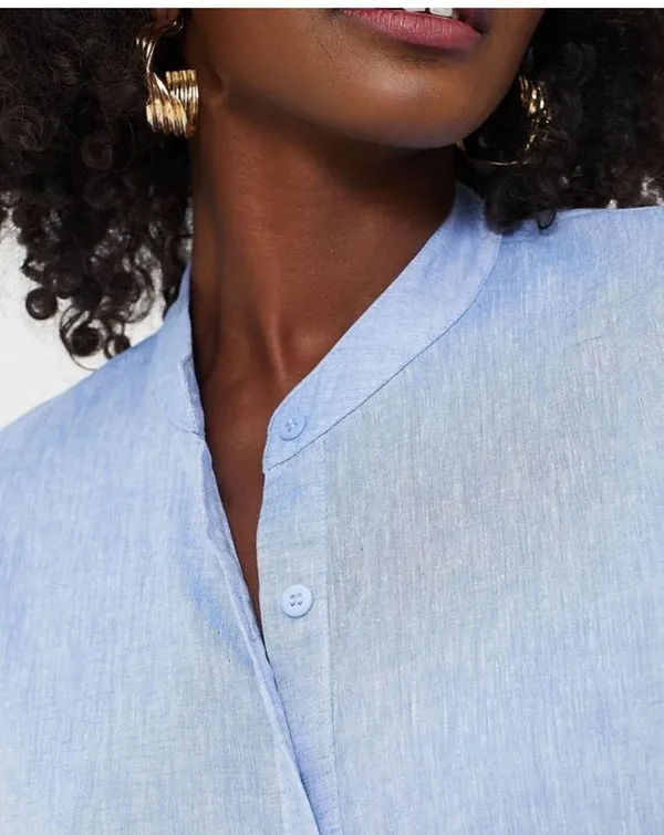 Tuckernuck Sky Blue Shirt Dress M - Image 4