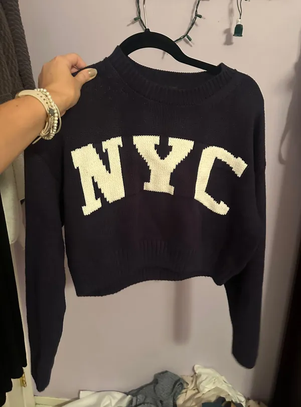City Beach Australia NYC Navy Blue Knit Sweater - Image 2