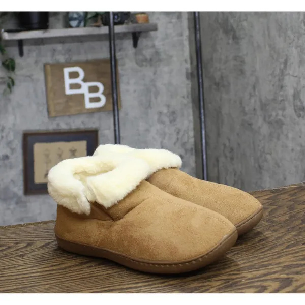 NEW Rockdove Womens Plush Faux Fur Collar Bootie Slippers 68238f63aa91b Brown 6M - Image 8