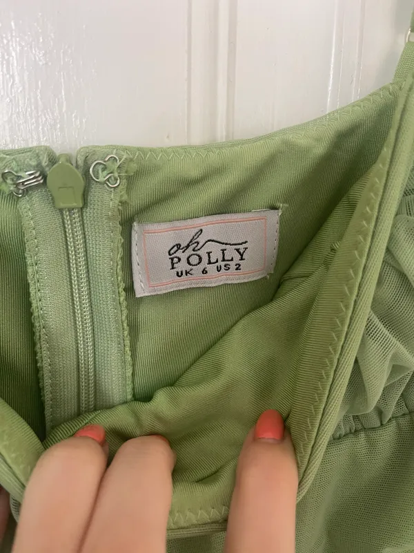 Oh Polly Green Long Sleeve Dress - Image 5