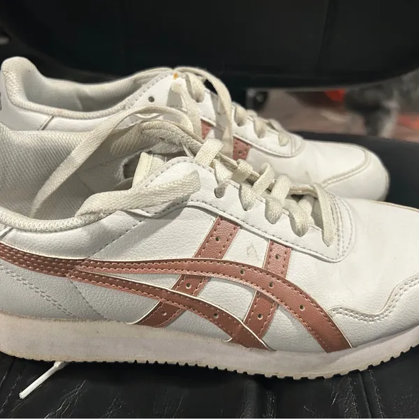 ASICS White and Pink Athletic Sneakers - Image 4