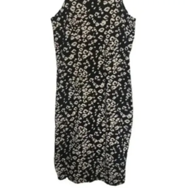 EXPRESS Black And Cream Floral Midi Tank Dress Women Size Large - Image 4