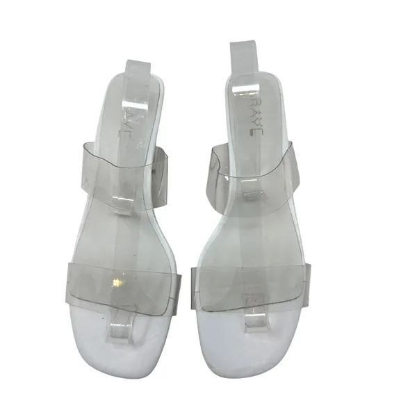 Raye Bardot Heel Slide Strap Sandal Block Clear White Size‎ US 9 - Image 6