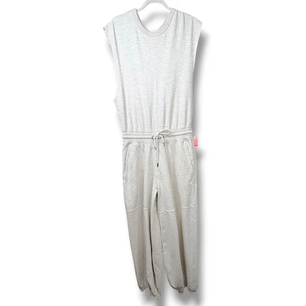 NEW Free People Movement Oatmeal Heather Throw and Go Onesie Jumpsuit XS - Image 5