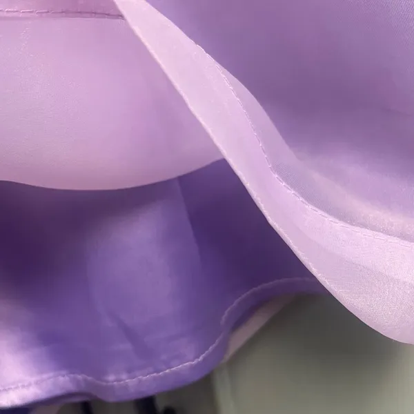 TCEC New Purple Lavender Spring Shorts Size Large Chiffon Overlay - Image 3