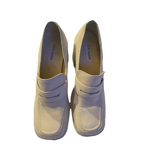 STEVE MADDEN Leather Platform Loafer Womens Size 10M - Image 9