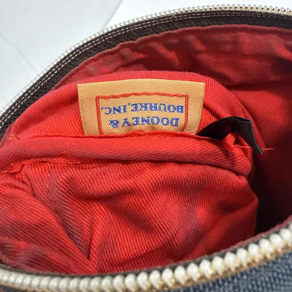 Dooney & Bourke Nylon‎ North South Triple Zip Crossbody Bag Purse Navy - Image 12