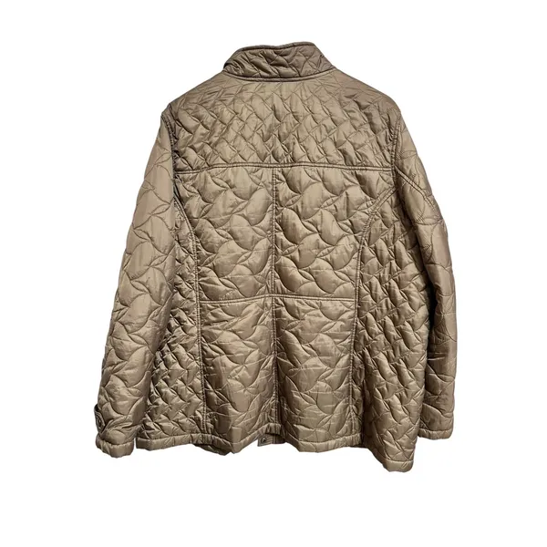 Lands End Women's olive green Quilted‎ Barn Jacket size XL - Image 5