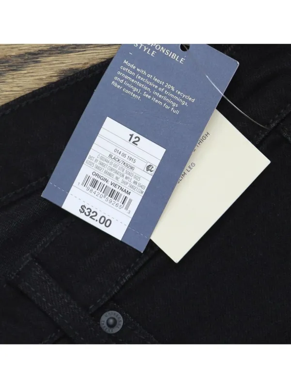 Universal Thread Mid-Rise 80's Slim Fit Jeans 93045561 Black 12 - Image 9