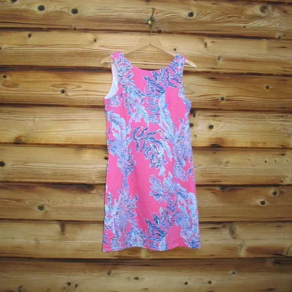 Lilly Pulitzer Cathy Samba Coral Shift Dress 4 - Image 3