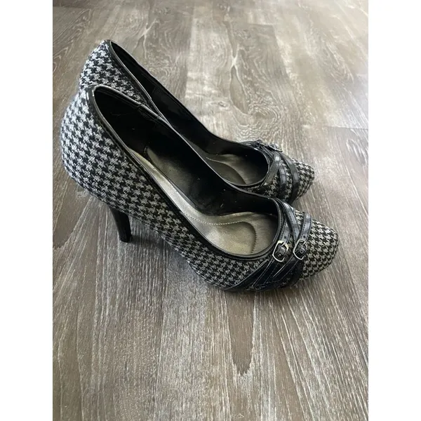 APT 9 Plaid stiletto With Patent Leather‎ shoes S-98 - Image 2