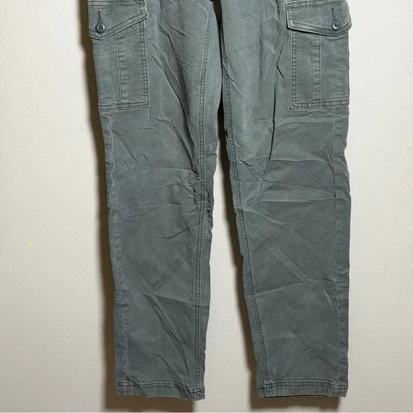 American Eagle‎ Outfitters Women Gray/Green Cargo Stretch Pants size 0 - Image 3