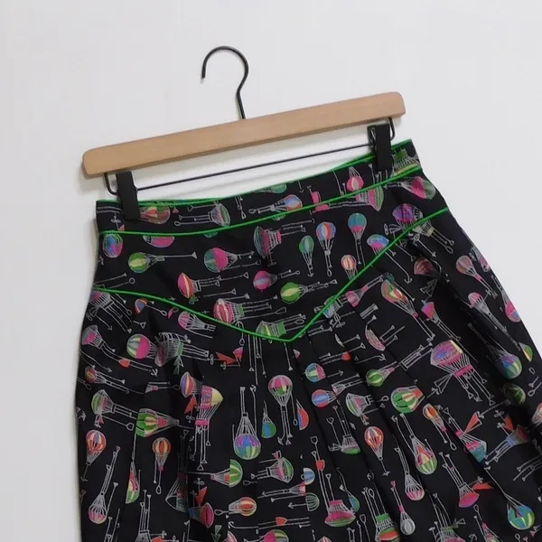 Anthropologie ANNA SUI Montgolfier Silk Skirt Hot Air Balloon Print Size 6 - Image 4