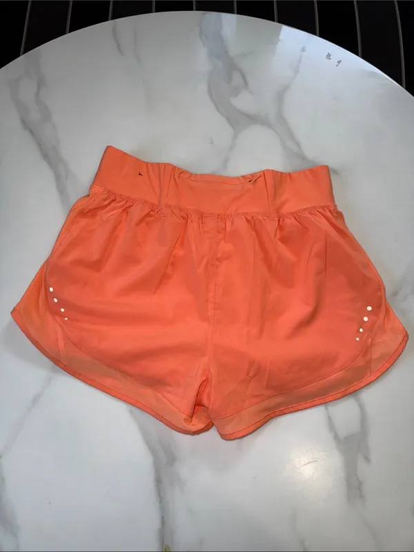 Asics Coral Orange Women's Athletic Running Shorts - Image 3