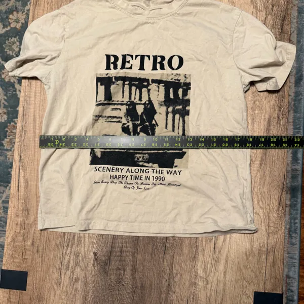 Retro Scenic Graphic Tee Cream Small - Image 2