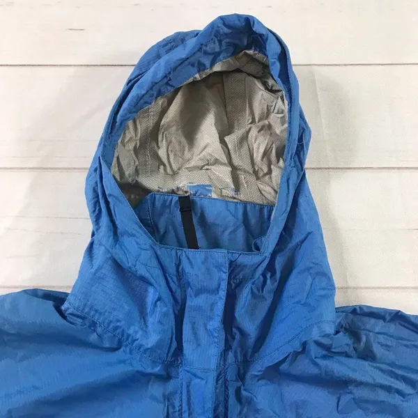 Marmot Women Small Blue Precip Eco Outdoor Waterproof Hooded Rain Jacket - Image 9