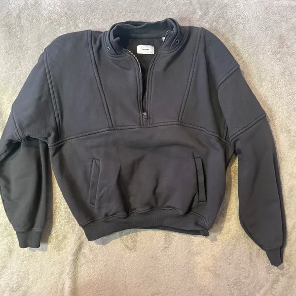 Joah Brown Retro Half Zip Pullover Sweatshirt Women's S/M Long Sleeve Cotton - Image 4