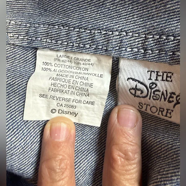 vintage Disney "Mickey Unlimited" denim shortalls Large - Image 7