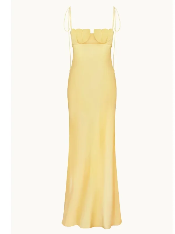 Anna October Tulip maxi Gown in Yellow - Image 5