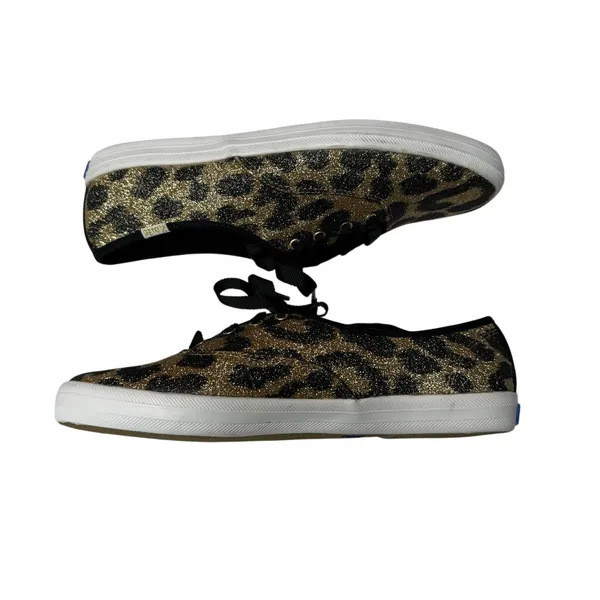 Keds x Kate Spade Leopard Glitter Champion Sneakers Size 7 - Image 8