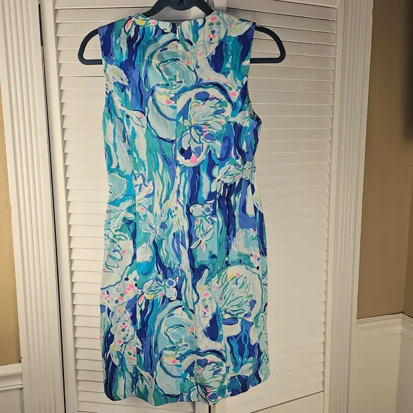 Lilly Pulitzer Womens Aquatic Garden Sleeveless‎ Shift Dress XS - Image 2