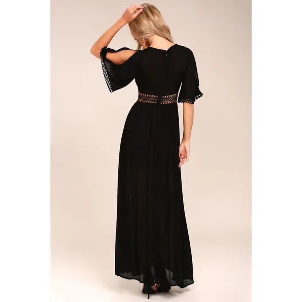 Lulu’s Puerto Vallarta Black Embroidered Maxi Dress - Image 3