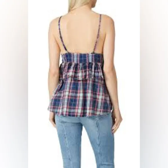 One Teaspoon Multicolor Plaid Top Size‎ Medium EUC - Image 2