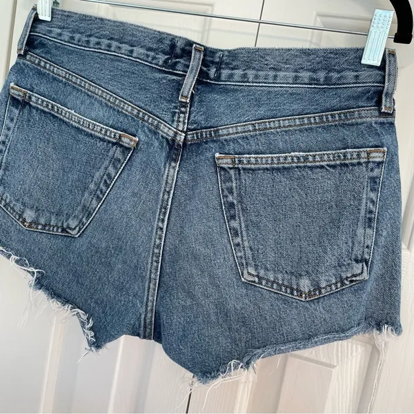 Agolde Parker Vintage Cut Off Jean Shorts Sz 27 Button Fly Medium Wash - Image 9
