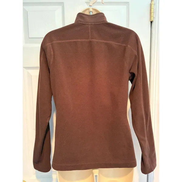 The North Face Fleece Jacket Womens Medium Brown Full Zip Lightweight CLS7 - Image 3