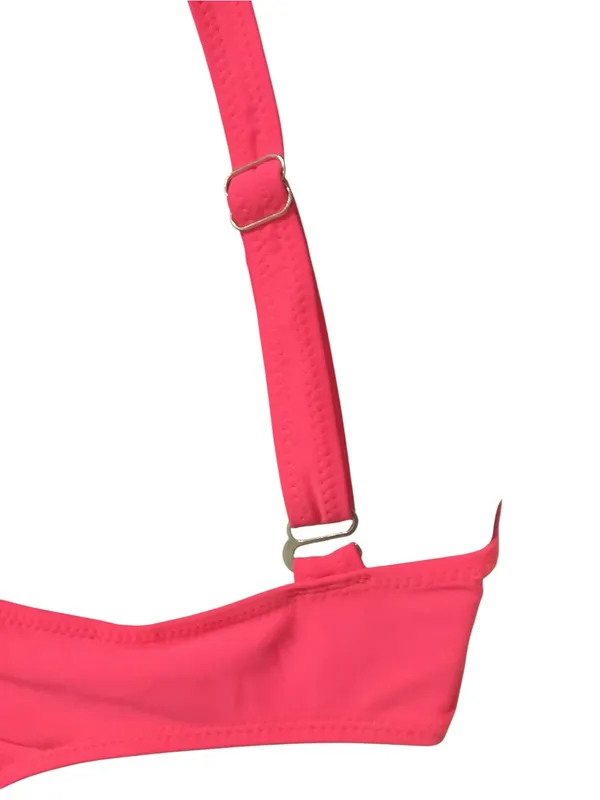 Hot Pink Asymmetric Cutout One-Piece Swimsuit Brand New - Image 5