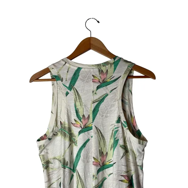 Z Supply Reverie Dress Women Large White Birds Of Paradise Floral Midi Tropical - Image 8