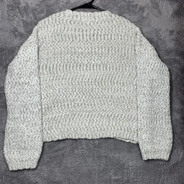 Yes/Lola‎ Women's Textured Knit Sweater Size Small Gray Long Sleeve Pullover - Image 5