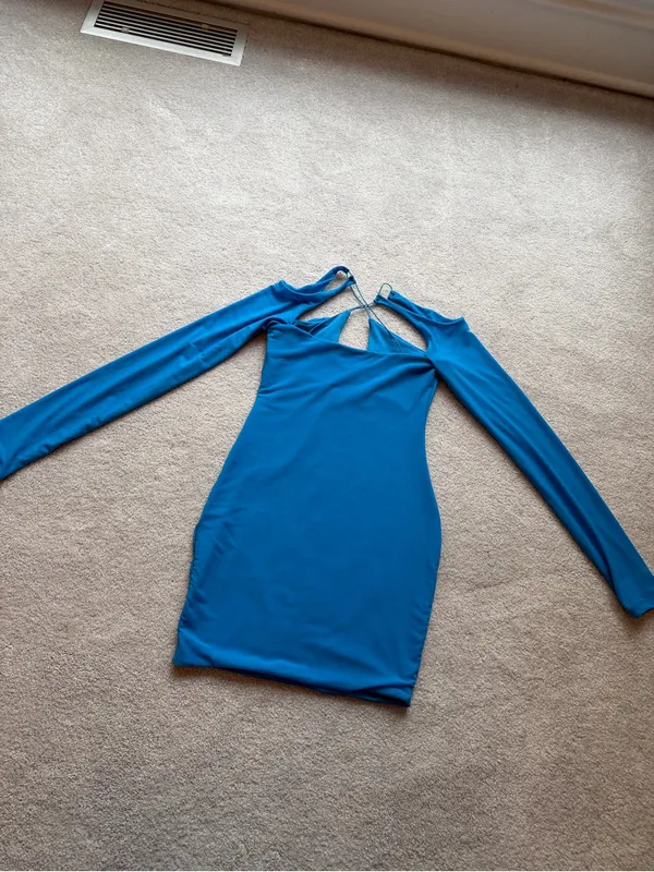 Oh Polly Blue Cutout Mini Dress - Image 5