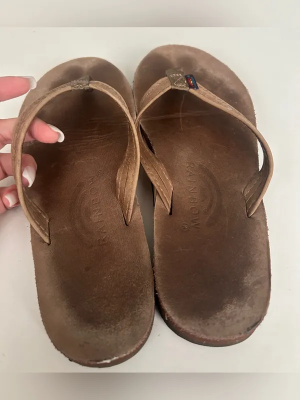 Rainbow Sandals Women’s Single Layer Leather Sandals flip flops - Image 5