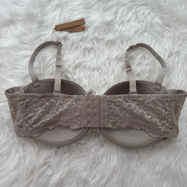 Skims Fits Everybody Lace Lightly Lined Balconette Bra Stone Size 42B - Image 5