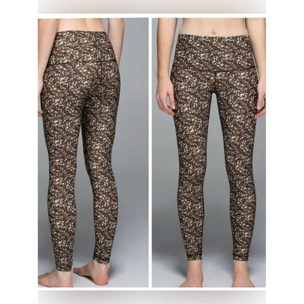 Lululemon Shine Tight High Rise Leggings Women's 6 Shimmer Multi‎ Activewear - Image 6