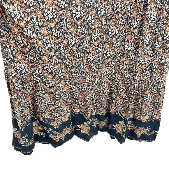 Angie Ditsy Floral Print‎ Maxi Dress Smocked Long Sleeve Bohemian Chic Ruffle - Image 7