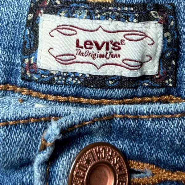 Levis 515 Womens Size 14 Bermuda Denim Shorts Cuffed Stretch Jean Casual Summer - Image 4