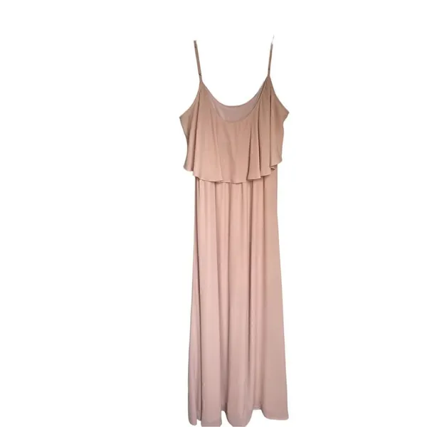 Show Me Your Mumu Caitlin Ruffle Maxi Dress/ Bridesmaid Blush Size L - Image 6