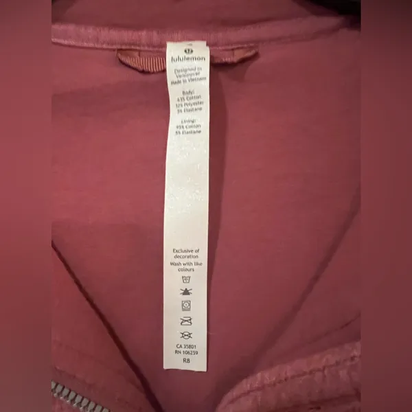 Lululemon Catch‎ a Moment Zip Hoodie Sweatshirt in Heathered So Merlot Size 2 - Image 8