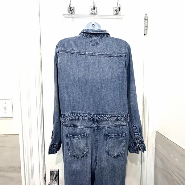 Universal Threads Denim Jumpsuit Womens Blue Medium Wash Button Front Size 8 - Image 8