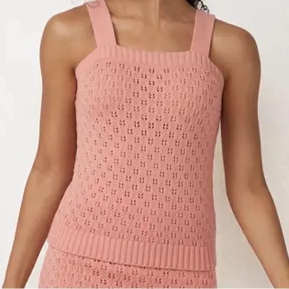 LC Lauren Conrad Pointelle Tank - Size XL - NWT - Image 10