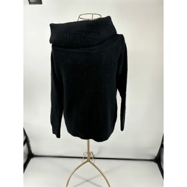 Wilfred Free Alpaca Blend Cowl Neck Sweater Black Ribbed Knit Women’s Size S - Image 12