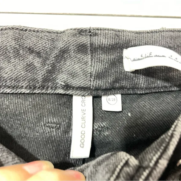 Good American Good Curve Crop Skinny Jeans Raw Hem Size 8/29 - Image 6