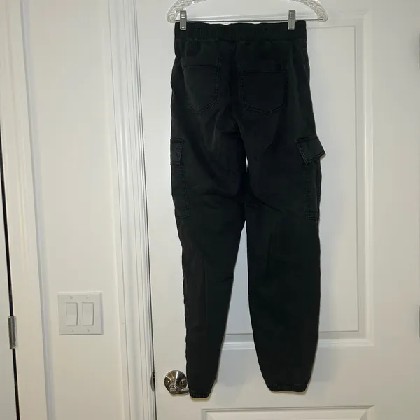 American Eagle Women Black Stretch Cargo Jogger Pants Size 2 Regular utility - Image 5