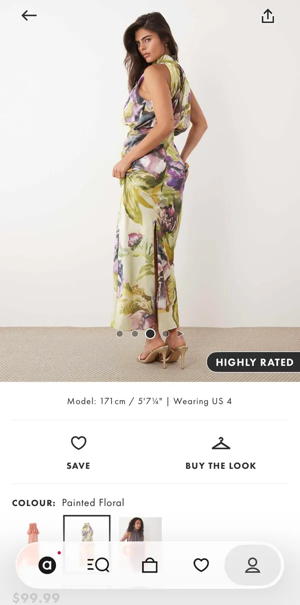 Floral Dress Multi Size 6 - Image 2